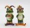 Ceramic Mardi Gras Frogs Salt and Pepper Shakers, Home Décor, Gift for Her, Gift for Mom, Kitchen Décor, Dining Table Décor